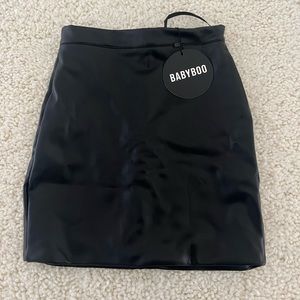 BabyBoo Fashion Mini Leather Skirt